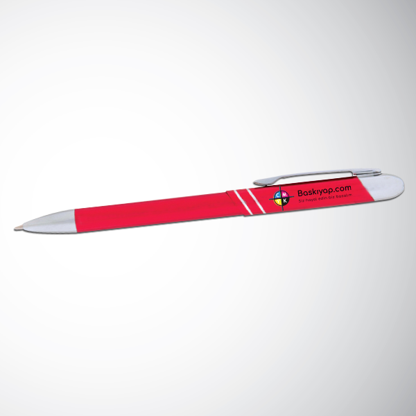 Mikro Baskılı Roller Kırmızı Kalem