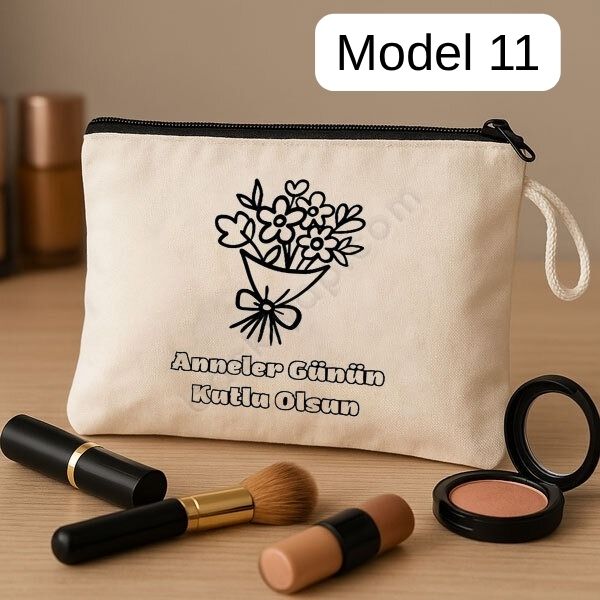 Anneler Gününe Özel Boyama Makyaj Çantası 5'Li  + Keçeli Kalem Hediyeli