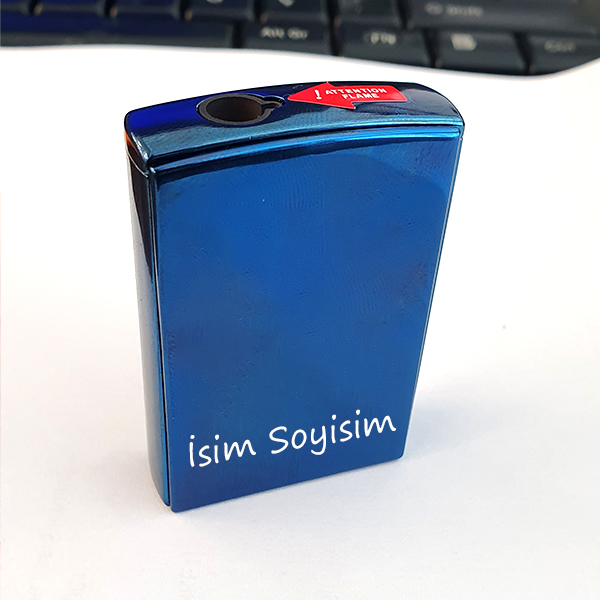 Kişiye Özel Metal Yana Açılan Pürmüz Alevli Gazlı Çakmak