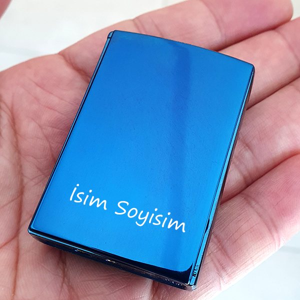 Kişiye Özel Metal Yana Açılan Pürmüz Alevli Gazlı Çakmak