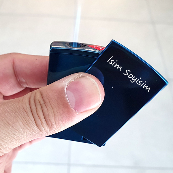 Kişiye Özel Metal Yana Açılan Pürmüz Alevli Gazlı Çakmak