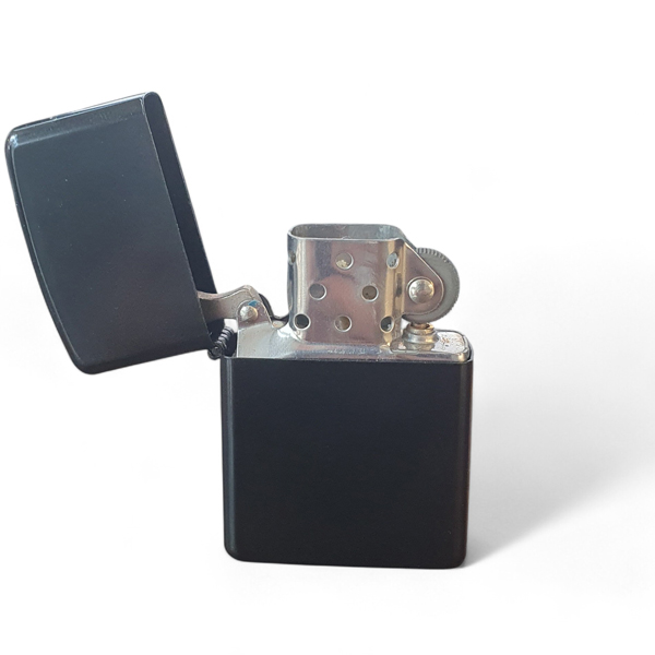 Kişiye Özel Benzinli Siyah Metal Çakmak - Benzinli - Görsel 3