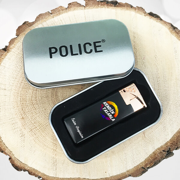 Kişiye Özel Rose Siyah Metal Çakmak