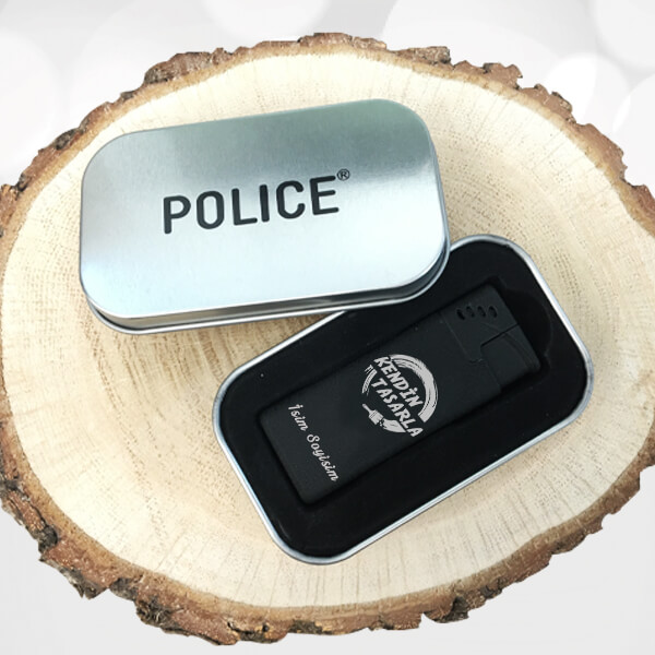 Kişiye Özel Siyah Metal Çakmak