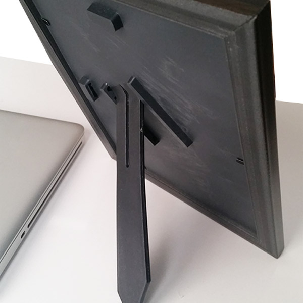 Kişiye Özel Fotoğraflı Siyah Desenli Çerçeve 15x21cm