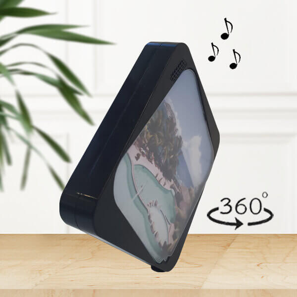 Hareketli Müzikli Kare Siyah Fotoğraf Çerçevesi