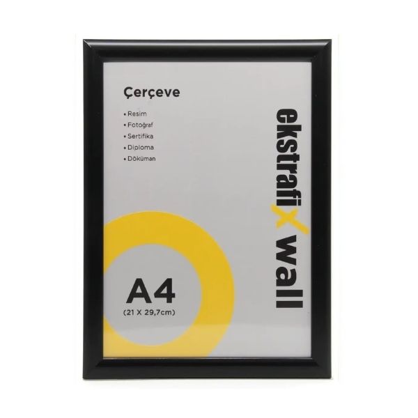 Sertifika Ve Fotoğraf Çerçevesi A4 Siyah görsel