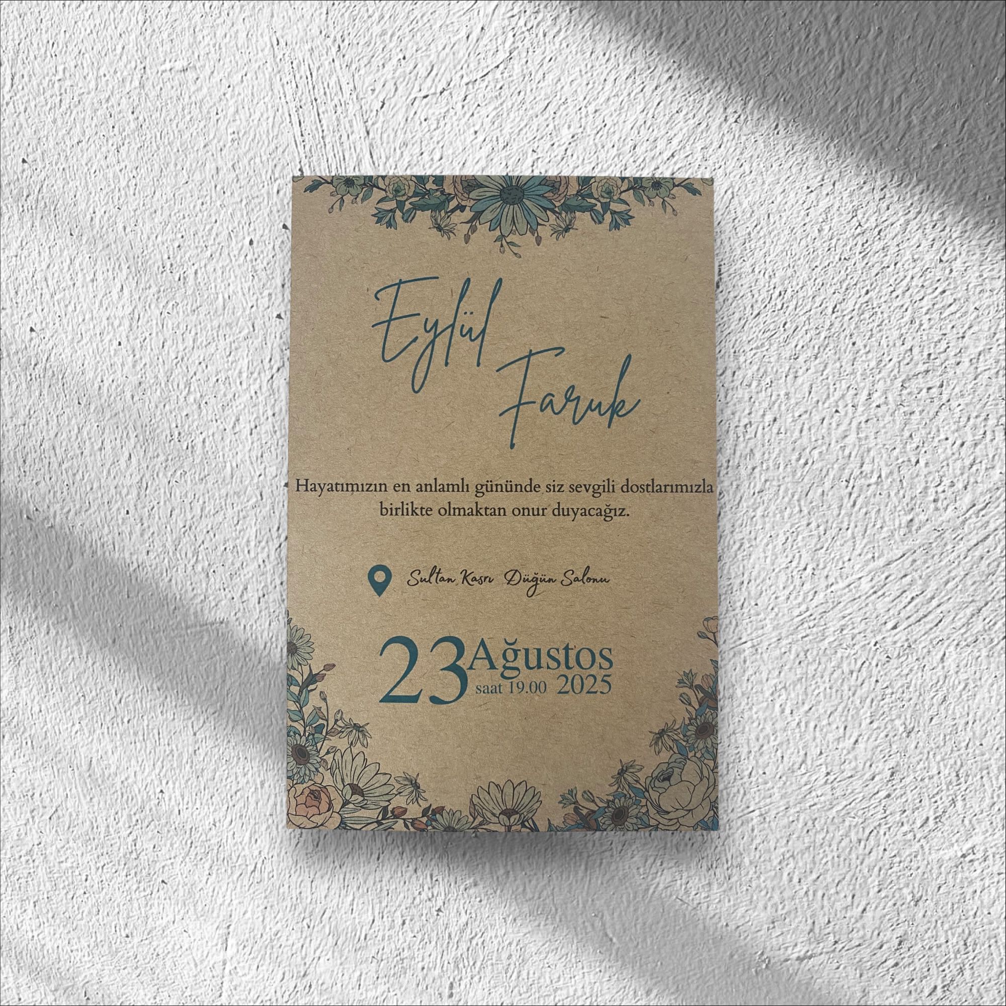 Kraft Davetiye 9.5 X 14 Cm