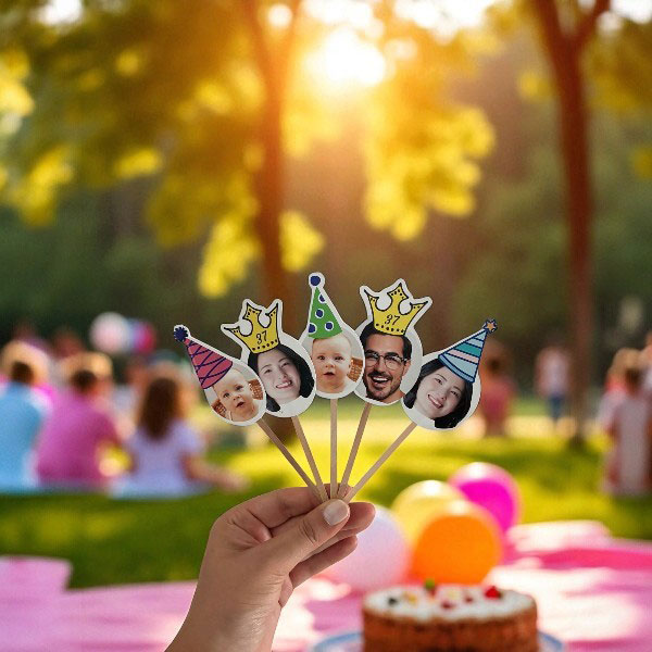 Pasta Süsü Fotoğraflı Kişiye Özel 10'Lu