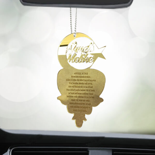 Ay Yıldız Ayetel Kürsi Dikiz Aynası Süsü - Görsel 1