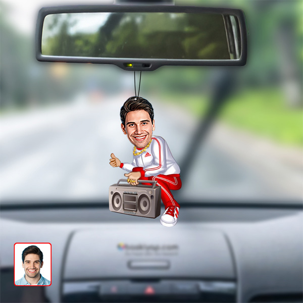 Hiphop Yapan Erkek Dikiz Ayna Süsü görsel