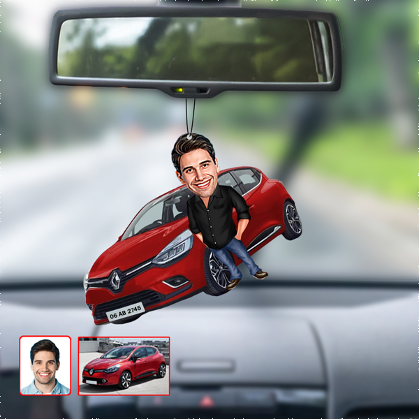 Kişiye Özel Arabalı Dikiz Aynası Süsü Erkek