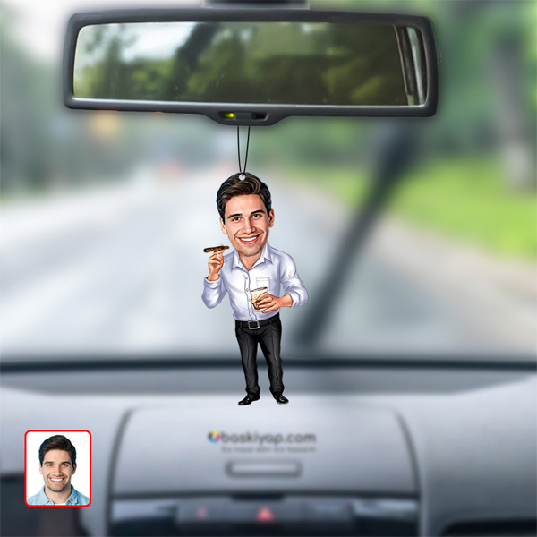 Puro İçen Adam Dikiz Ayna Süsü görsel