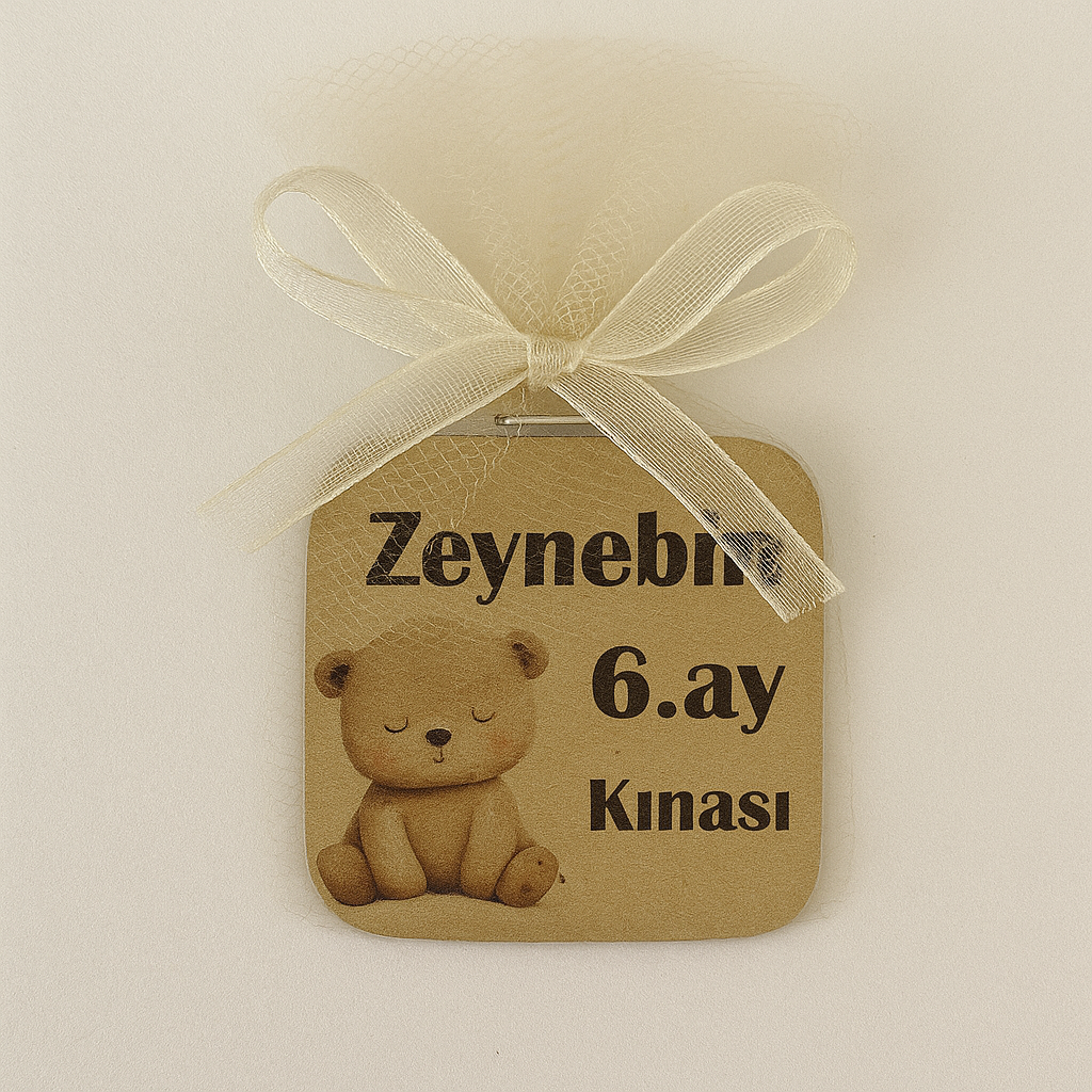 Kraft Hediyelik / Marka Etiketi Kare Kesim - Görsel 1