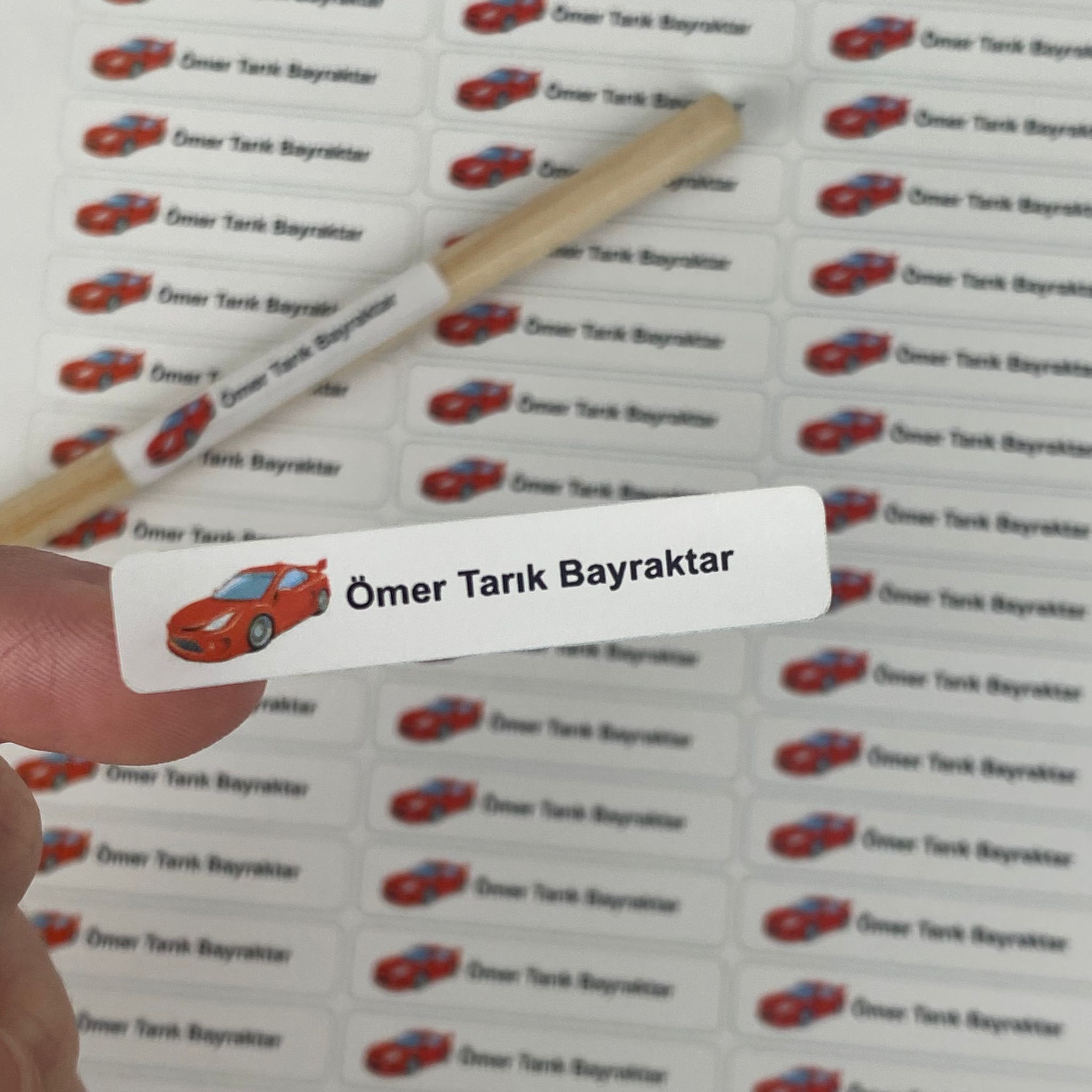 Okul Etiketi 100 Adet 5 X 1,5 Cm - Görsel 1