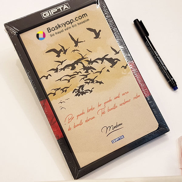 Gıpta Kuşlar 13x21 96Yp İplik Dikişli Sert Kapak Defter