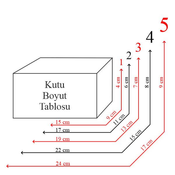 Kalp Desenli Hediye Kutusu