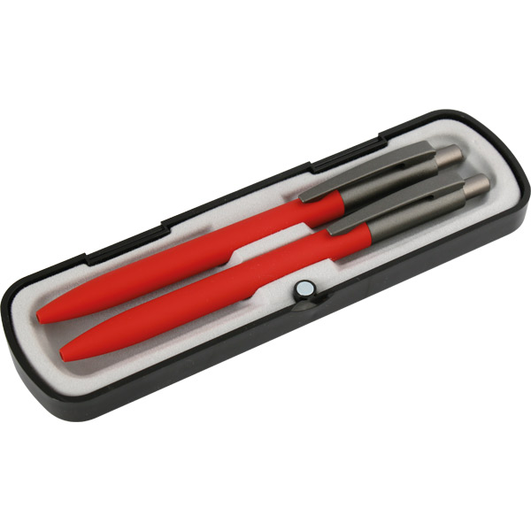 Kişiye Özel Tükenmez Ve Versatil Kalem Set 2Li - Kırmızı görsel