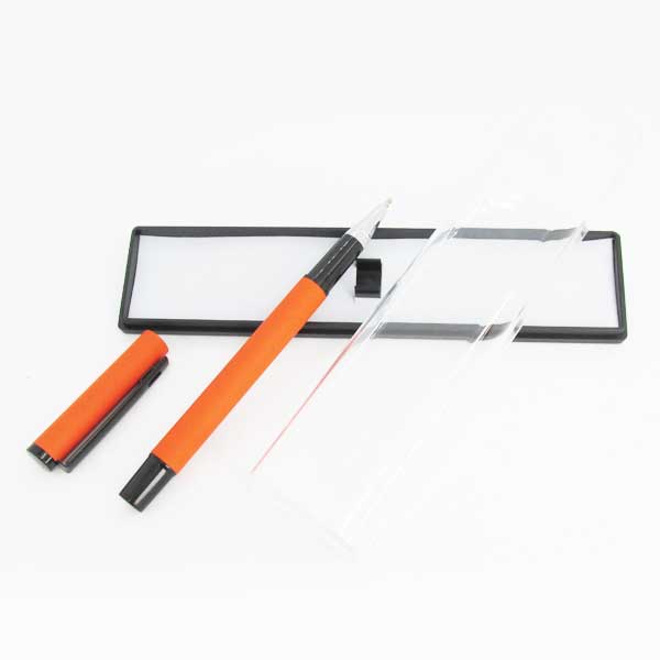 Kişiye Özel Turuncu Silikon Kaplama Metal Kalem