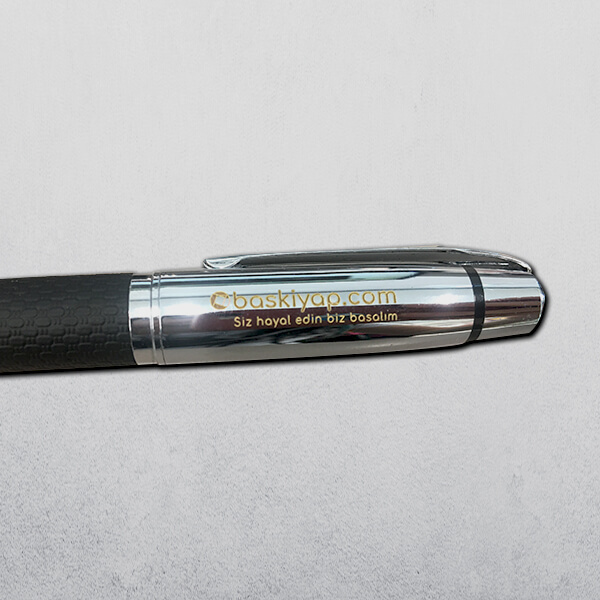 İsme Özel Gümüş-Siyah Kalem Seti