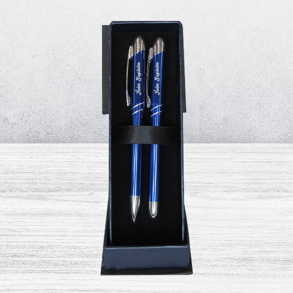 Mikro 1207 Mavi Kalem Seti | Kişiye Özel