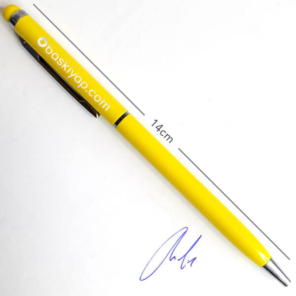 Dokunmatik Özellikli Sarı Metal Kalem görsel