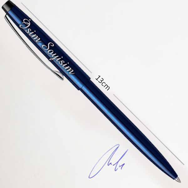 Kişiye Özel Scrikss Star Krom-Night Blue Tükenmez Kalem