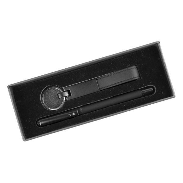 Kişiye Özel Roller Kalem Ve Anahtarlık 2'Li Set - Siyah görsel