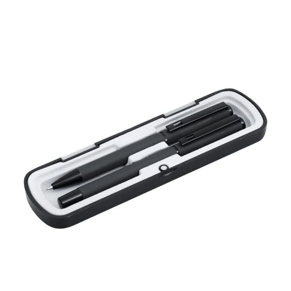 Kişiye Özel Tükenmez Ve Roller Kalem Set 2'Li - Siyah