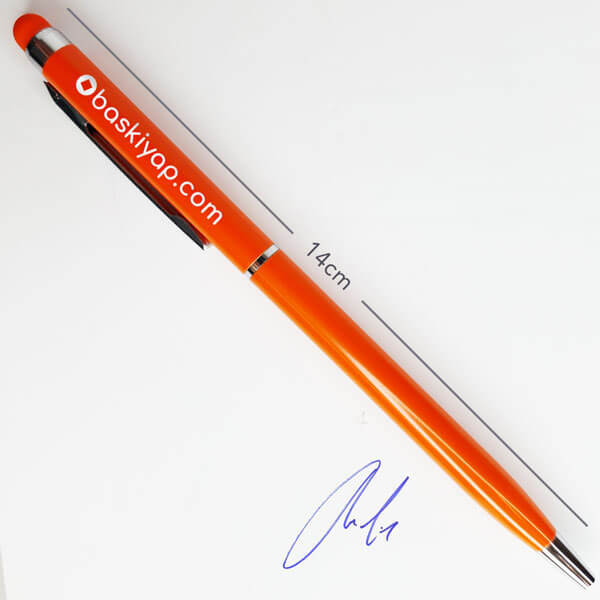 Dokunmatik Özellikli Turuncu Metal Kalem görsel