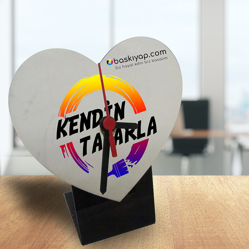 Kişiye Özel Kalp Masa Saati