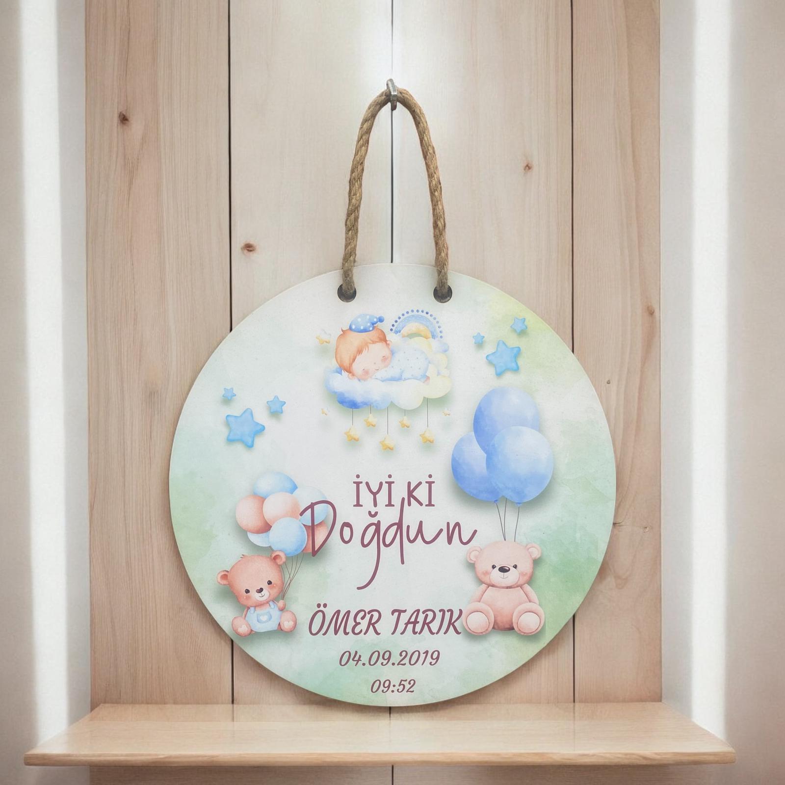 Kişiye Özel Baskılı Pleksi Ve Ahşap Kapı Süsü