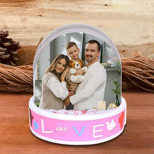 Kişiye Özel Fotoğraflı Ve Müzikli Kar Küresi
