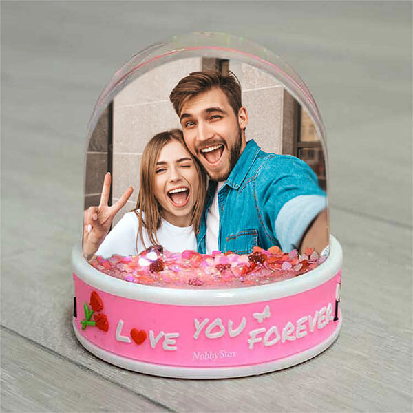 Kişiye Özel Fotoğraflı Ve Müzikli Kar Küresi