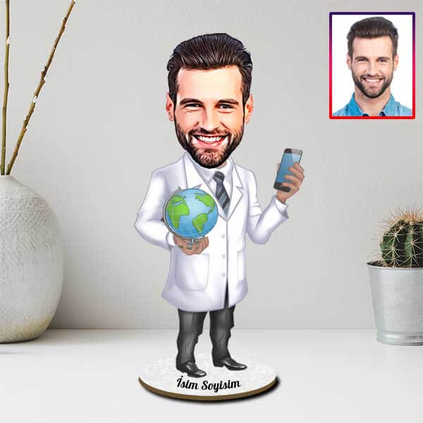 Kişiye Özel Eğitimci Karikatürlü Biblo