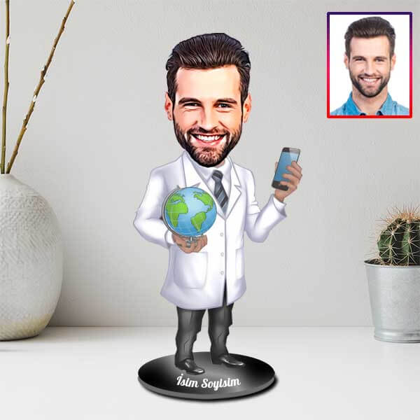 Kişiye Özel Eğitimci Karikatürlü Biblo