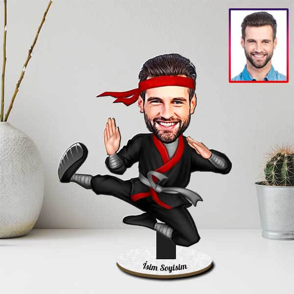 Kişiye Özel Kung Fu Karikatürlü Biblo