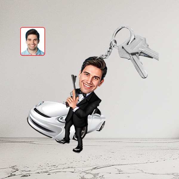 Kişiye Özel Ajan Karikatür Biblo