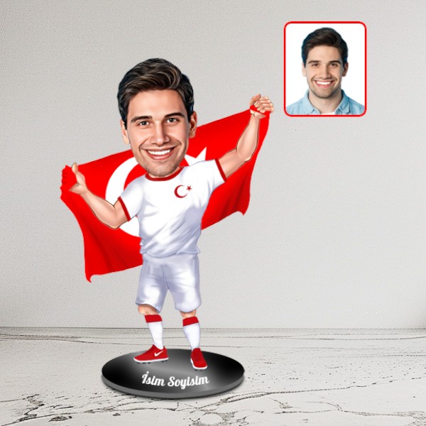 Milli Futbol Takımı Karikatür Biblo görsel