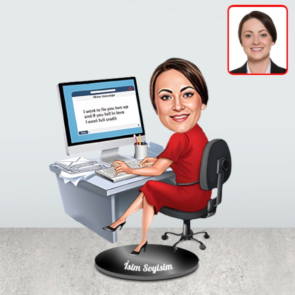 Masada Oturan Kadın Tasarımlı Biblo görsel