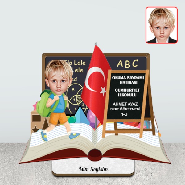 Okuma Bayramı Hediyelik Biblo Erkek Model 1 görsel