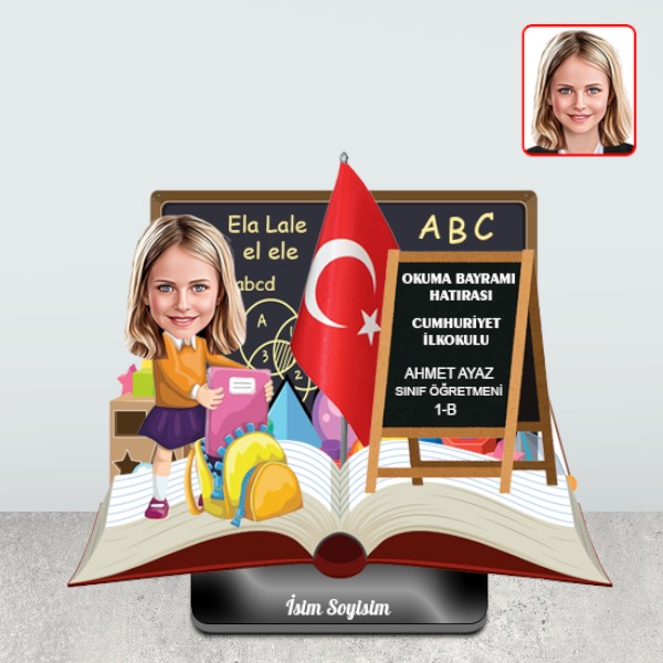 Okuma Bayramı Hediyelik Biblo Kız Model 1