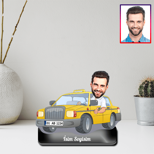 Taksici Karikatürlü Biblo - Görsel 2