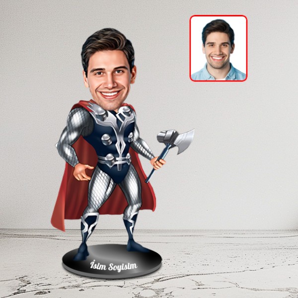 Kişiye Özel Savaşçı Karikatür Biblo görsel