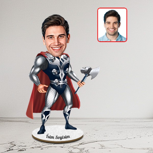 Kişiye Özel Savaşçı Karikatür Biblo görsel