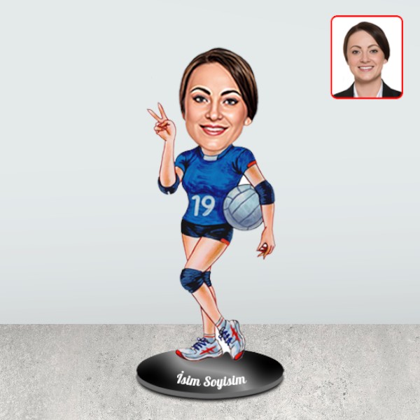 Kişiye Özel Voleybolcu Kadın Biblo görsel