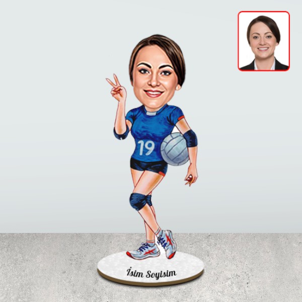 Kişiye Özel Voleybolcu Kadın Biblo görsel