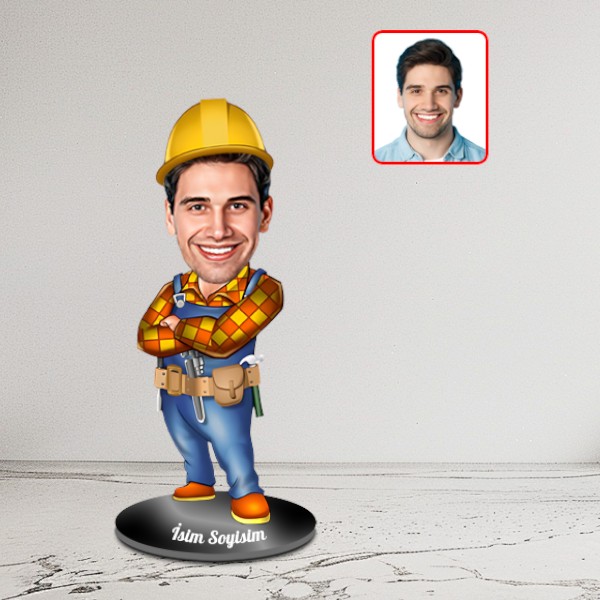 Yakışıklı Mühendis Karikatürlü Biblo