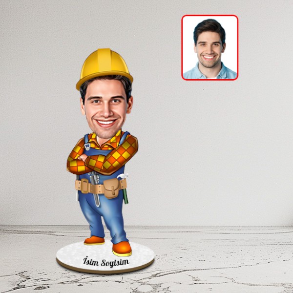 Yakışıklı Mühendis Karikatürlü Biblo