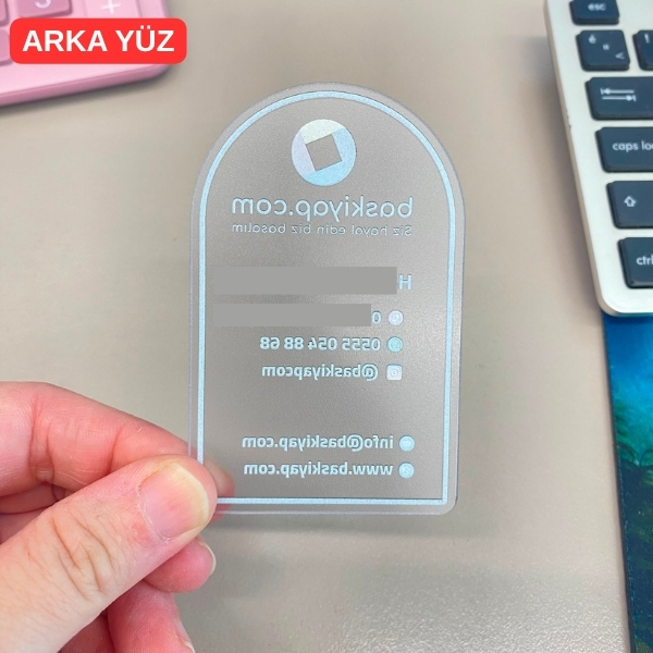 Oval Pvc Şeffaf Kartvizit görsel